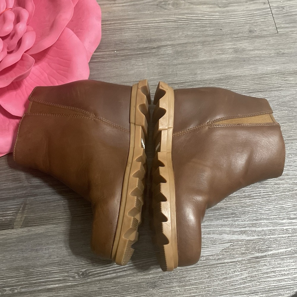 SOREL NL4371-245 Joan of Arctic Wedge III Zip Chelsea Boot Sz 8 Hazelnut Brown - Picture 4 of 12